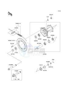 KDX 220 A [KDX220R] (A4-A8) [KDX220R] drawing REAR HUB