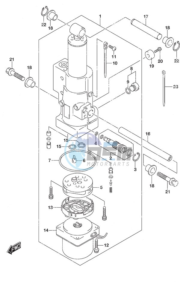 Tilt Cylinder w/Power Tilt