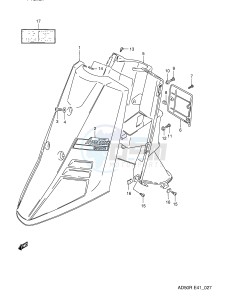 AD50 (E41) drawing FRONT LEG SHIELD (MODEL L E41)