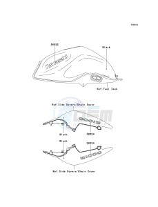 ZR 1000 B [Z1000 EUROPEAN] (B7F-B9F) 0B8F drawing DECALS-- BLACK- --- B8F- -