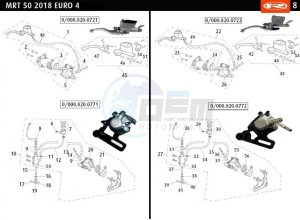 MRT-50-E4-SM-2018-AUSTRIA-MRT-50-SM-FREE-JUMP-GREEN-EURO-4-2018 drawing BRAKE