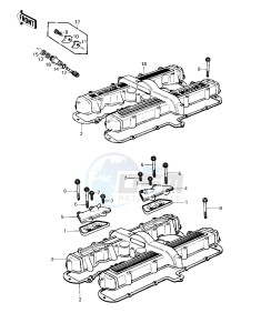 KZ 650 F (F1) drawing CYLINDER HEAD COVER