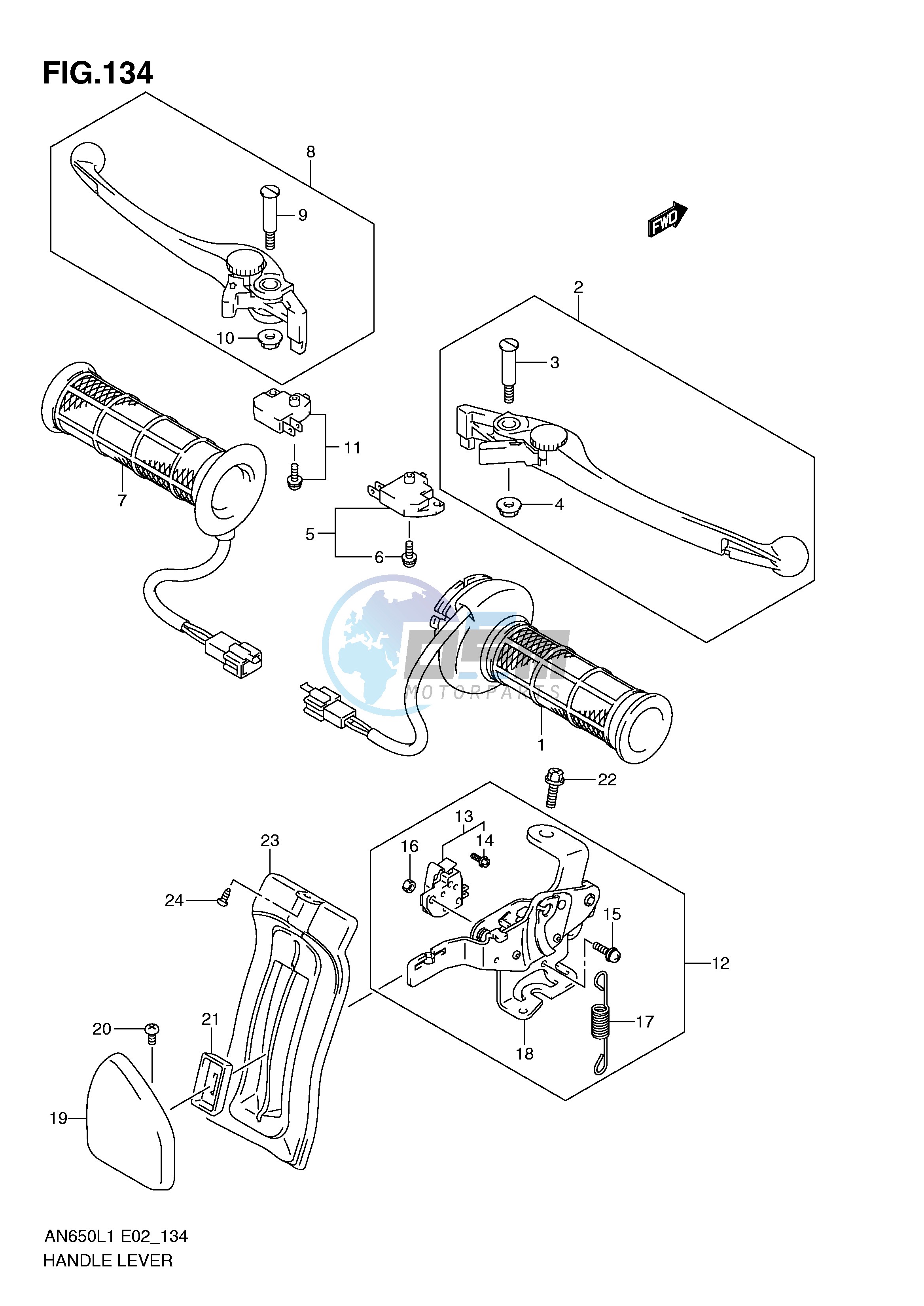 HANDLE LEVER (AN650AL1 E2)