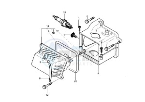 LX 4T 50 drawing Cylinder head cover