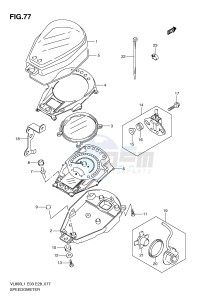 VL800 (E3-E28) VOLUSIA drawing SPEEDOMETER (VL800TL1 E33)