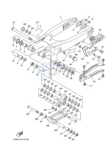 YZ250 (1SSD 1SSE 1SSF 1SSG 1SSG) drawing REAR ARM