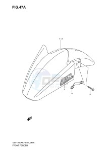 GSF1250 (E2) Bandit drawing FRONT FENDER (MODEL K9)