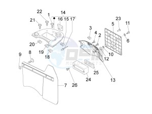 LX 50 4T 2V 25 Kmh Touring NL drawing Rear cover - Splash guard