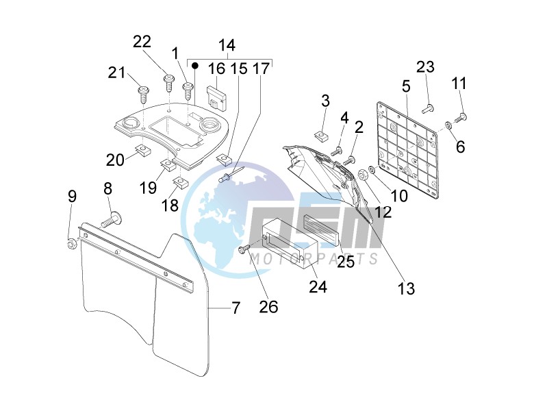 Rear cover - Splash guard