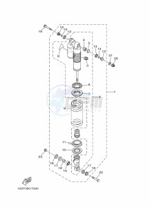 YZ250 (B9U6) drawing REAR SUSPENSION