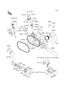 KRF 750 A [TERYX 750 4X4] (A8F) A8F drawing CONVERTER COVER