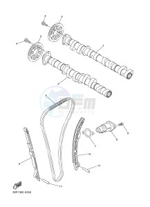 FZ8-S FZ8 FAZER 800 (42PA 42PE) drawing CAMSHAFT & CHAIN