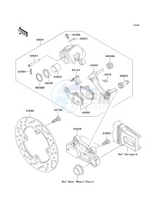 ZX 900 F [NINJA ZX-9R] (F1-F2) [NINJA ZX-9R] drawing REAR BRAKE