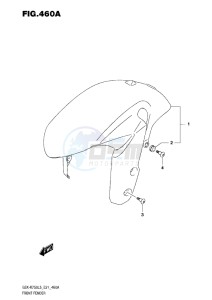 GSX-R750 drawing FRONT FENDER L5