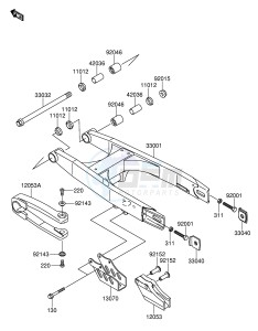 RM65 (E28) drawing SWINGARM