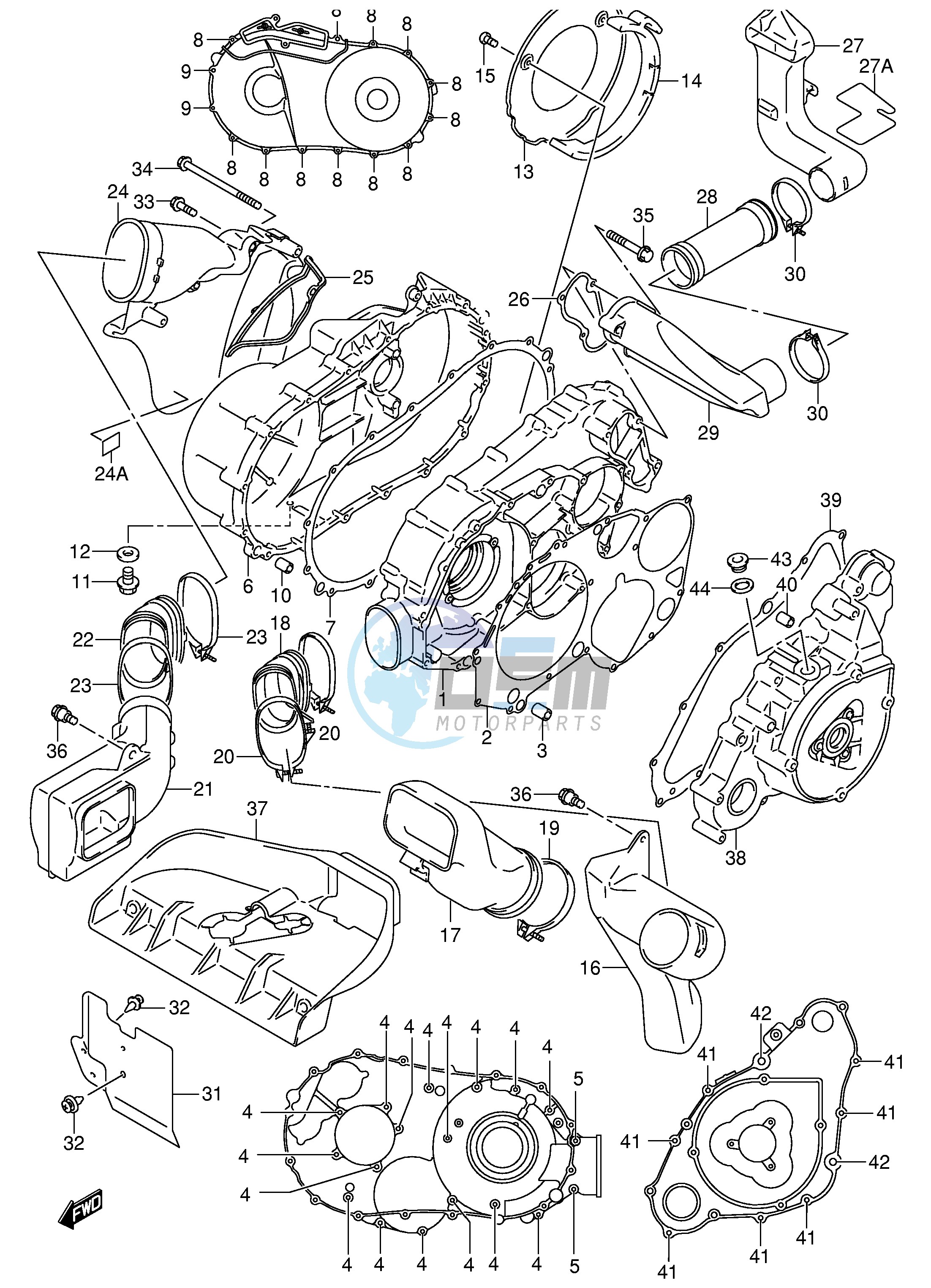 CRANKCASE COVER (MODEL Y)