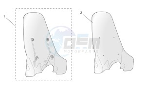 Scarabeo 50 4T E2 drawing Acc. - windshields