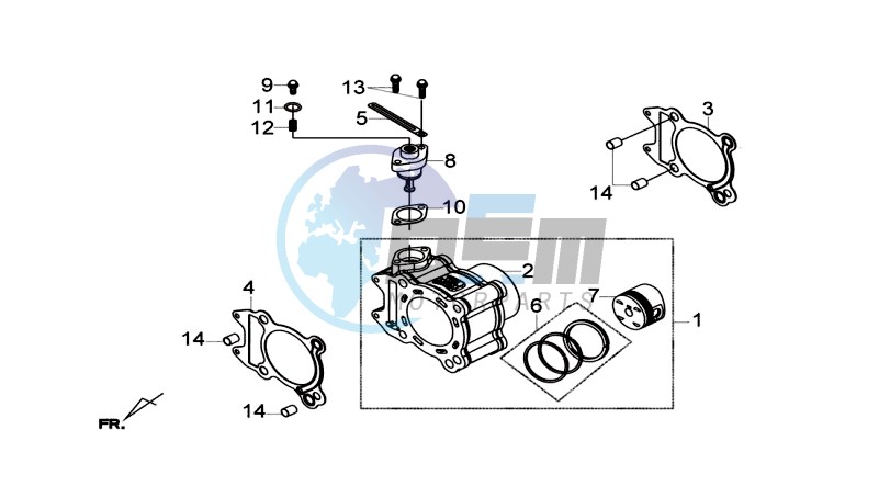 CYLINDER MET PISTON