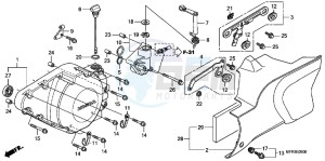 VT1300CXAC drawing LEFT CRANKCASE COVER