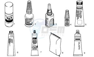 Leonardo 125-150 drawing Sealing and lubricating agents