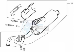 ATLANTIS BULLET - 50 cc VTHAL1AE2 Euro 2 2T AC CAN drawing Exhaust unit (Positions)