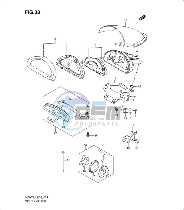 SPEEDOMETER (VZ800L1 E19)