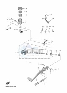 YZF600W YZF-R6 (BN6U) drawing REAR MASTER CYLINDER