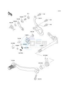 KX 125 M (M2) drawing GEAR CHANGE MECHANISM