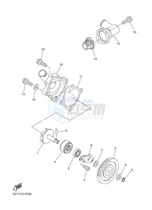 WR250R (32DW 32DV 32DX) drawing WATER PUMP