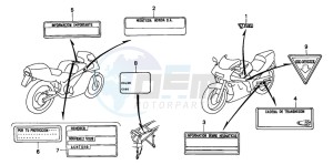 NSR50R drawing CAUTION LABEL