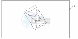 CBF1000A9 UK - (E / ABS MKH) drawing TANK PAD HONDA WING LOGO