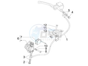 LXV 125 4T Navy (Euro 3) drawing Brakes pipes - Calipers