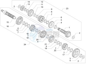 V7 II Stone ABS 750 USA-CND drawing Gear box