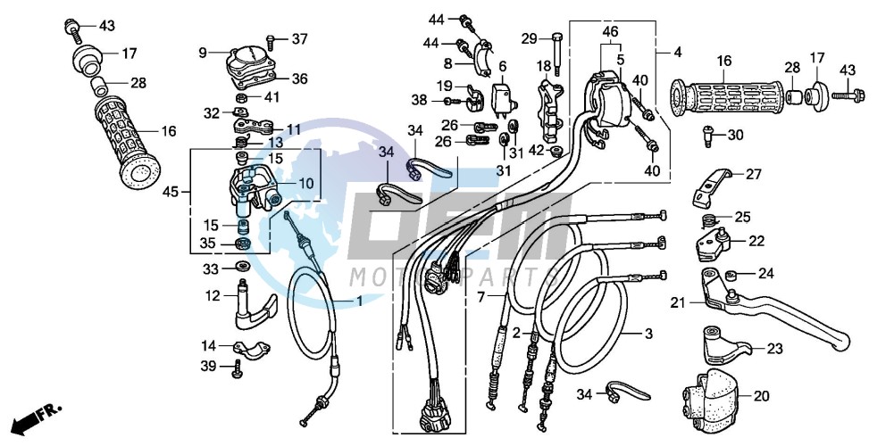 HANDLE LEVER/SWITCH/CABLE (TRX300EX'01-'06)