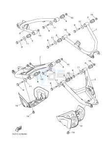 YXM700E YXM700PE YXM700PE (1XP4) drawing REAR ARM