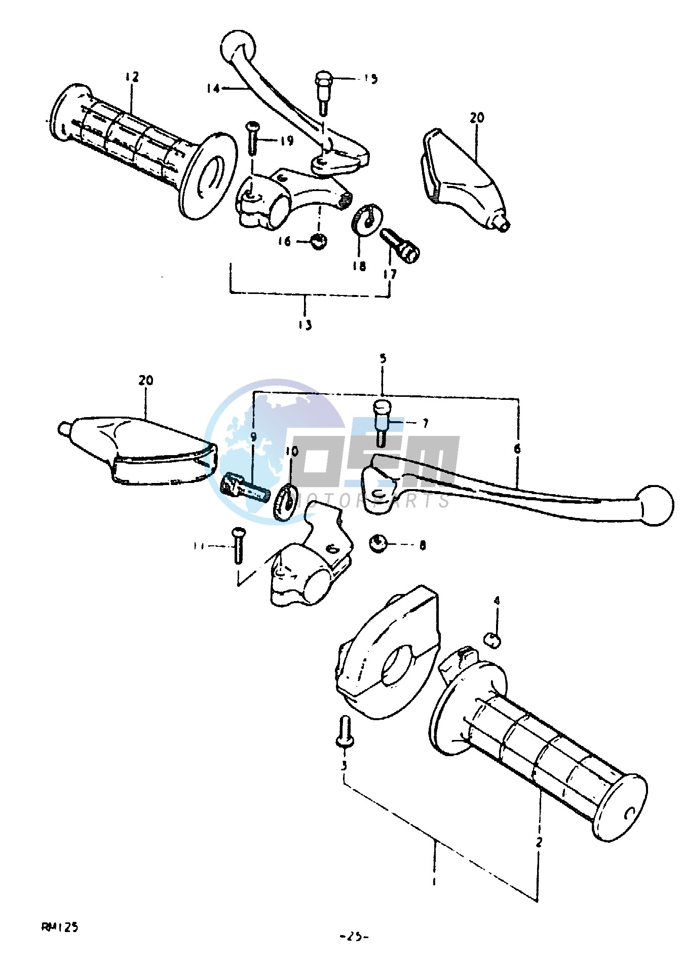 HANDLE GLIP - LEVER (RM125T)