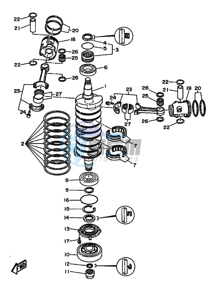 CRANKSHAFT--PISTON