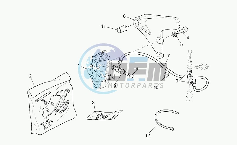 Rear brake caliper