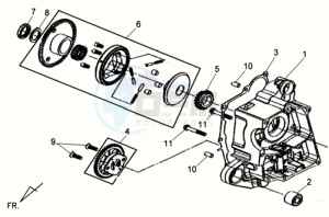 ALLO GT 45KMH 50 drawing CRANKCASERIGHT / OILPUMP