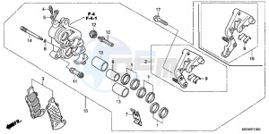 NT700VB drawing R. FRONT BRAKE CALIPER