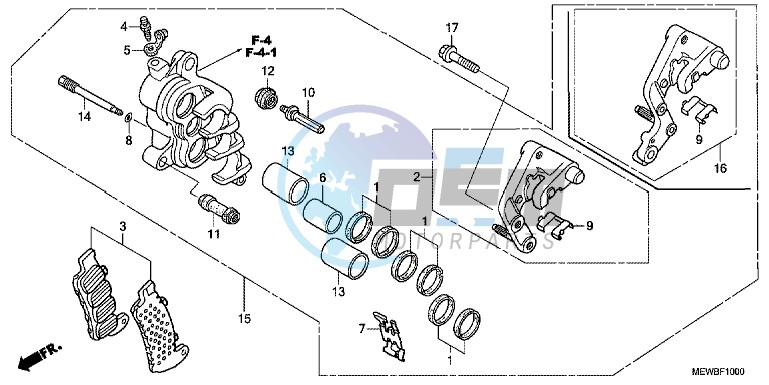 R. FRONT BRAKE CALIPER