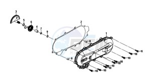 ORBIT II 50 2T NAKED L6 drawing CRANKCASE COVER LEFT