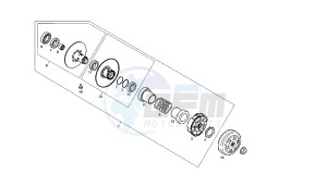 BOULEVARD - 50 CC 2T drawing SECONDARY SHEAVE