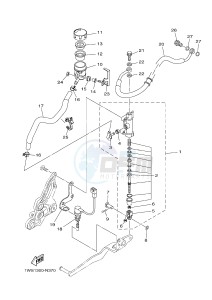 MT07 MT-07 700 (1WSH 1WSJ) drawing REAR MASTER CYLINDER