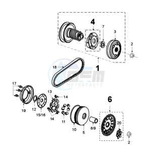 VIVA C drawing CLUTCH 4 HOLES