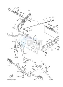 YBR125EGS (43B9) drawing STAND & FOOTREST