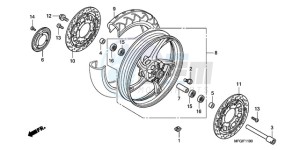 CB600FA Europe Direct - (ED) drawing FRONT WHEEL