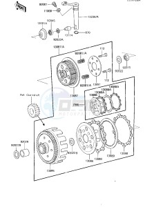 KDX 200 A [KDX200] (A1-A3) [KDX200] drawing CLUTCH