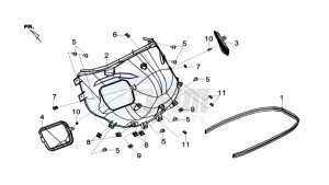 MAXSYM 600I drawing REAR COWL