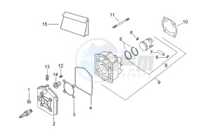 SR 50 H2O drawing Cilinder head